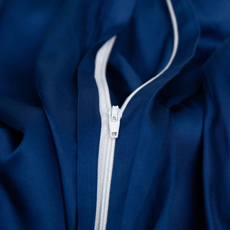 Blue Bamboo Duvet Cover Set