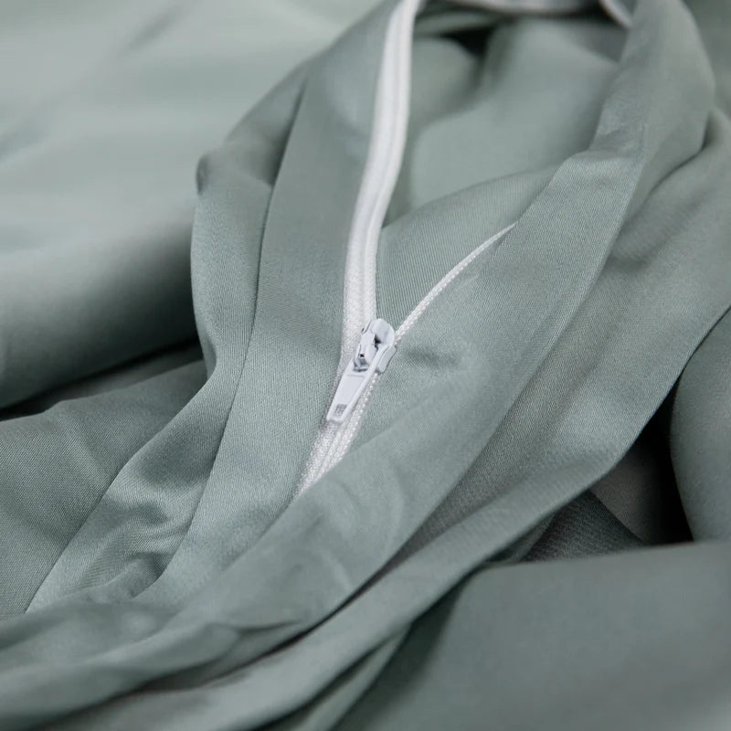 Vintage Green Bamboo Duvet Cover