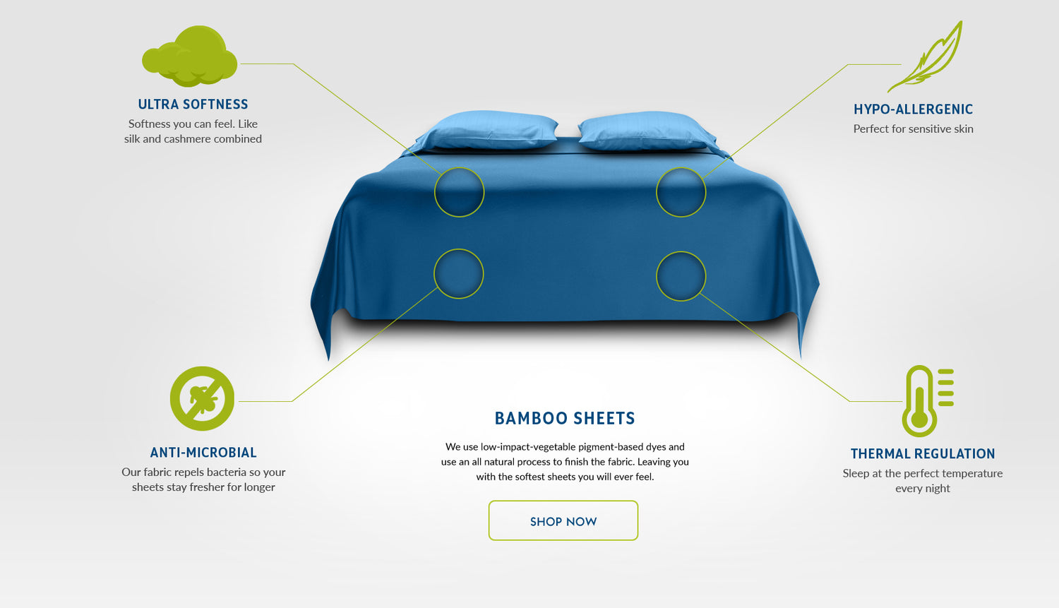 Start sleeping better with bamboo sheets and for the bathroom try bamboo towels for the best dry.