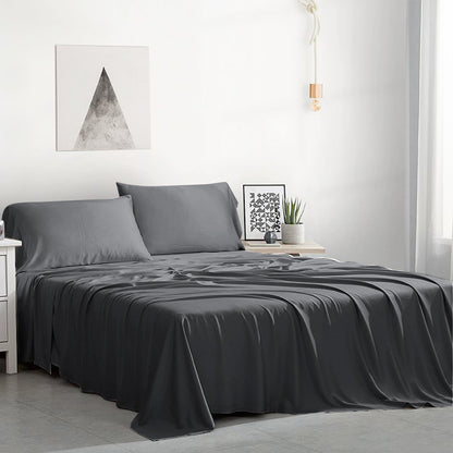 Queen: Charcoal Duvet cover 88x96" - Pillow shams 20x26+2"