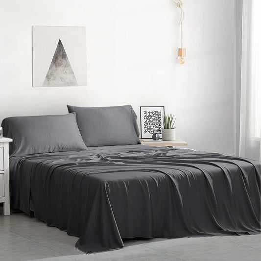Queen: Charcoal Duvet cover 88x96" - Pillow shams 20x26+2"