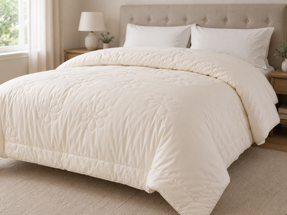 SleepBamboo™ Mulberry Silk Duvet with Premium Bamboo Shell | Breathable Luxury Comfort for All Seasons