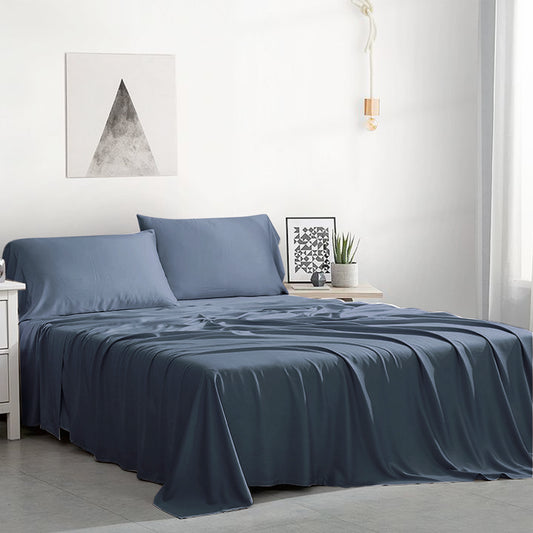 Metallic Blue Bamboo Pillowcase Set (2)