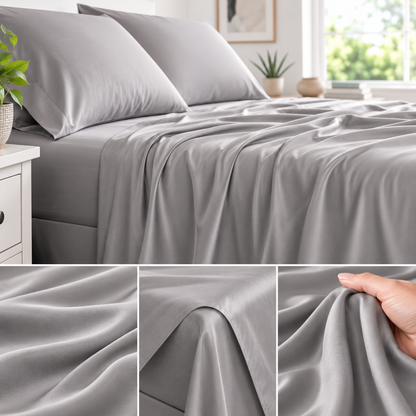 Silver Grey Bamboo Sheets