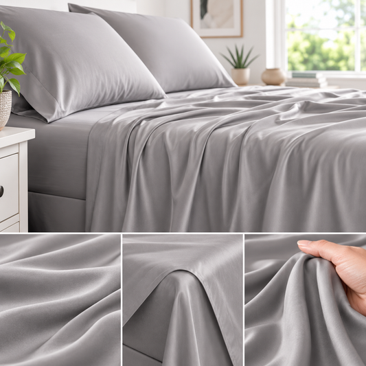 Silver Grey Bamboo Sheets