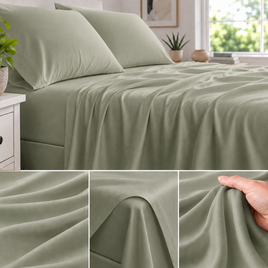 Vintage Green Bamboo Sheets