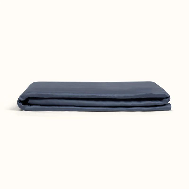 Metallic Blue Bamboo Duvet Cover