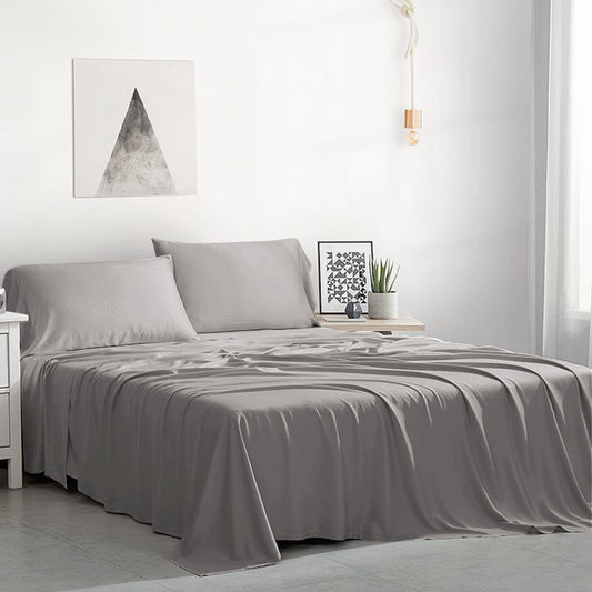 Silver Gray Bamboo Pillowcase Set (2)