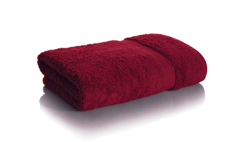 red bamboo towels