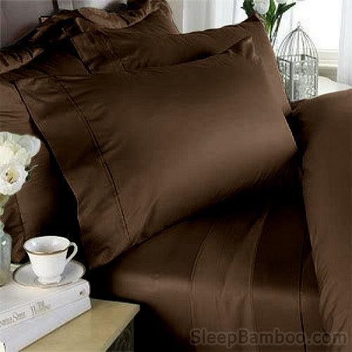 Chocolate Brown Bamboo Pillowcase Set (2)
