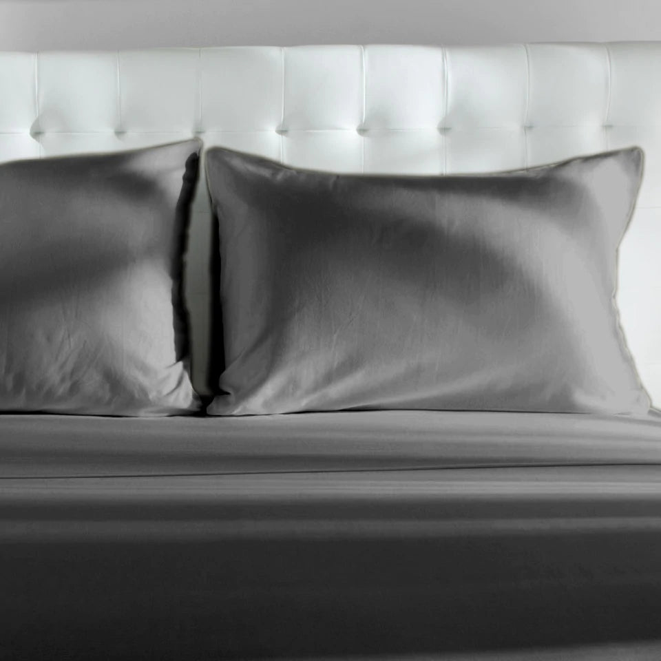 dark grey bamboo sheets in queen and king